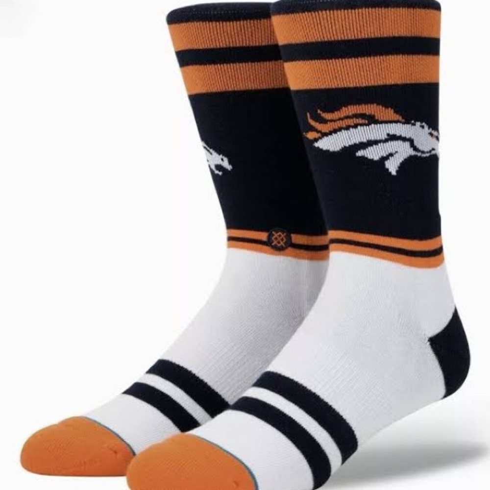 #NFL #Broncos NFL Men's Stance Denver Broncos Logo Crew Socks size large